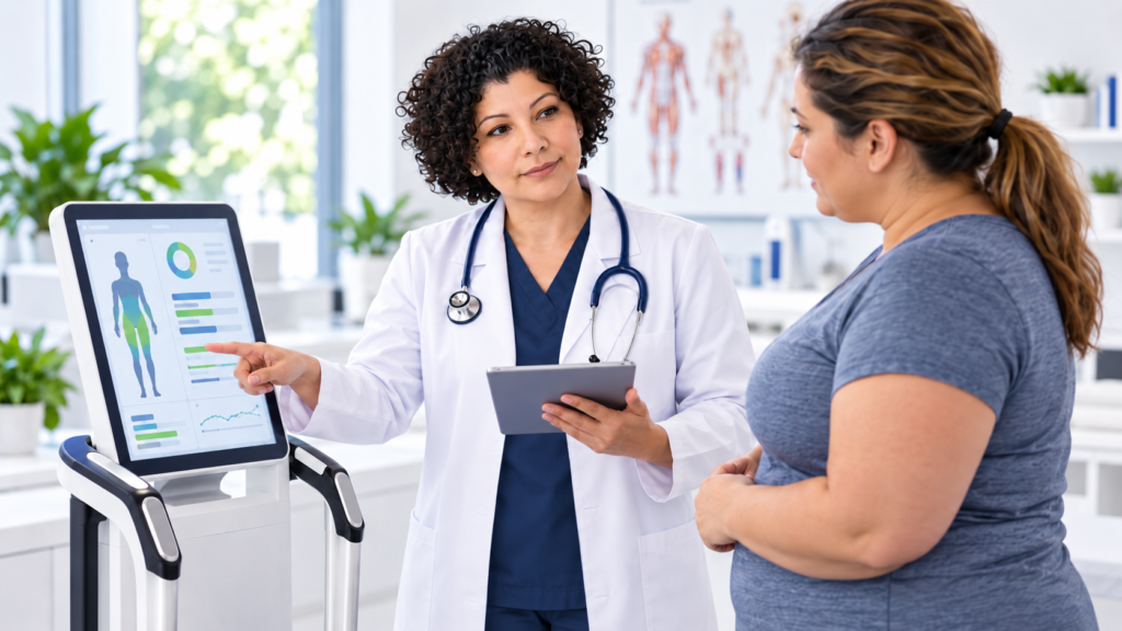 Evaluación clínica de obesidad y composición corporal